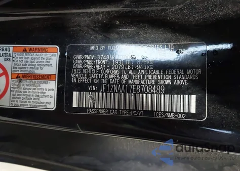 2014 Scion Fr-S Monogram из США, поврежденный, VIN JF1ZNAA17E8708489